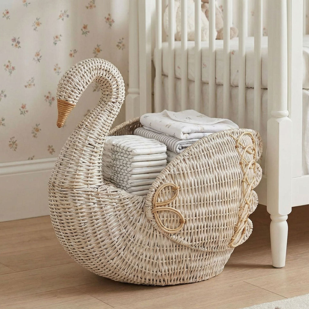 Playful Laundry Basket in the Shape of a Swan | Kelmera