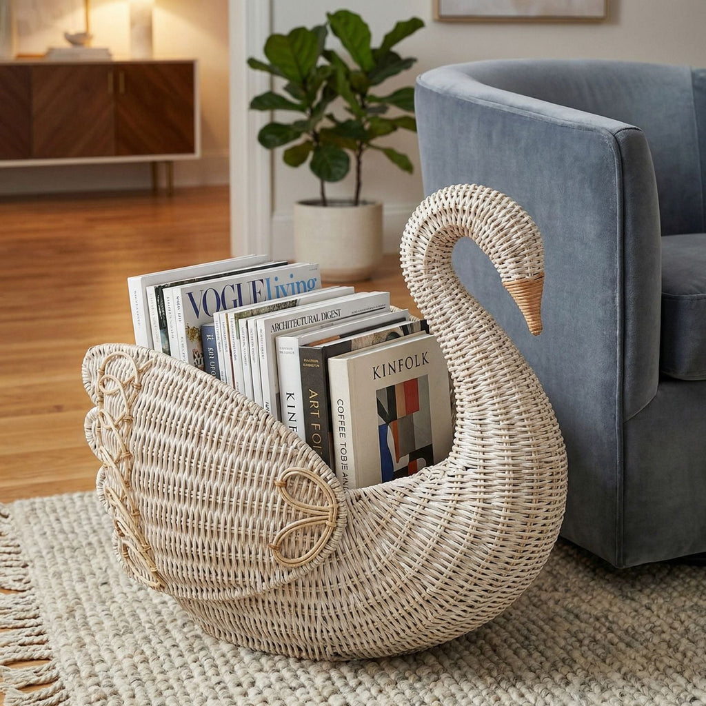 Playful Laundry Basket in the Shape of a Swan | Kelmera