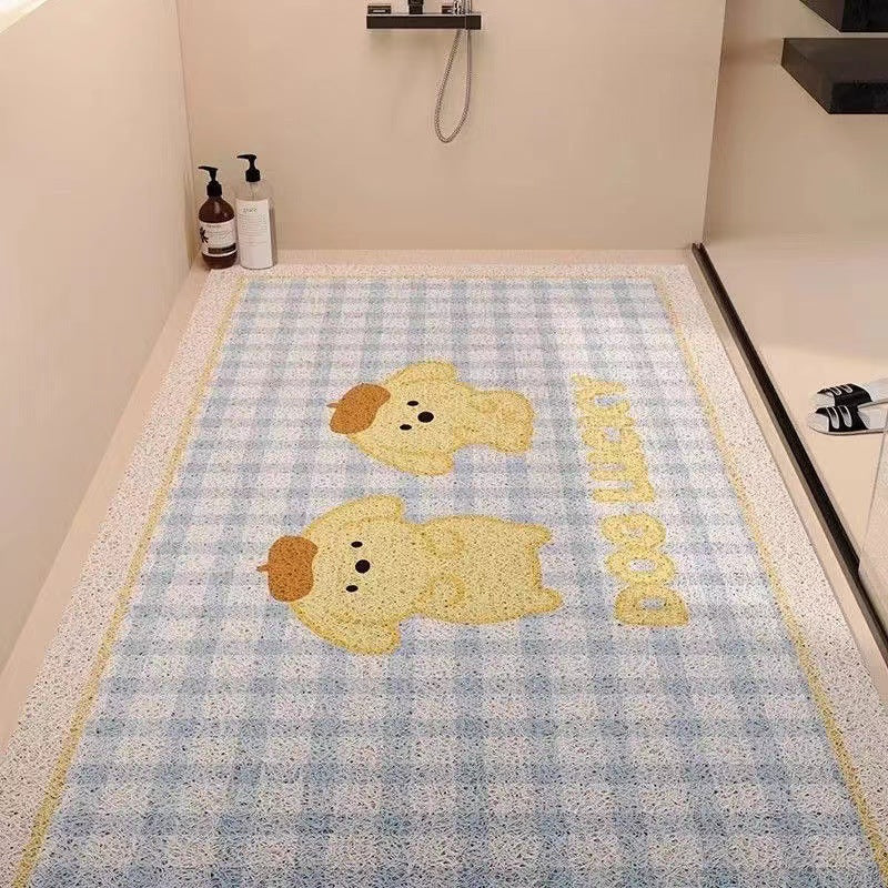 Playful Puppy-Themed Non-Slip Bathroom Mat | Kelmera