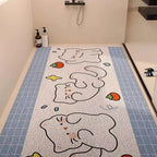 Playful Puppy-Themed Non-Slip Bathroom Mat | Kelmera