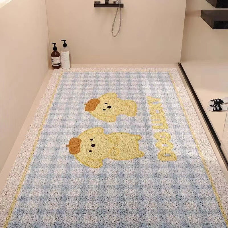 Playful Puppy-Themed Non-Slip Bathroom Mat | Kelmera