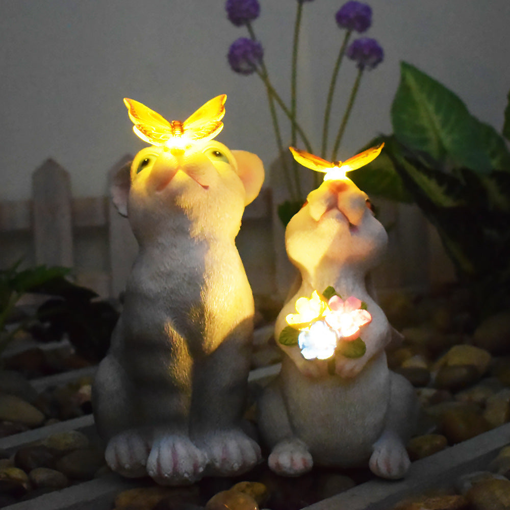 Playful Solar-Powered LED Garden Statue Frog on Turtle Resin Ornament | Kelmera