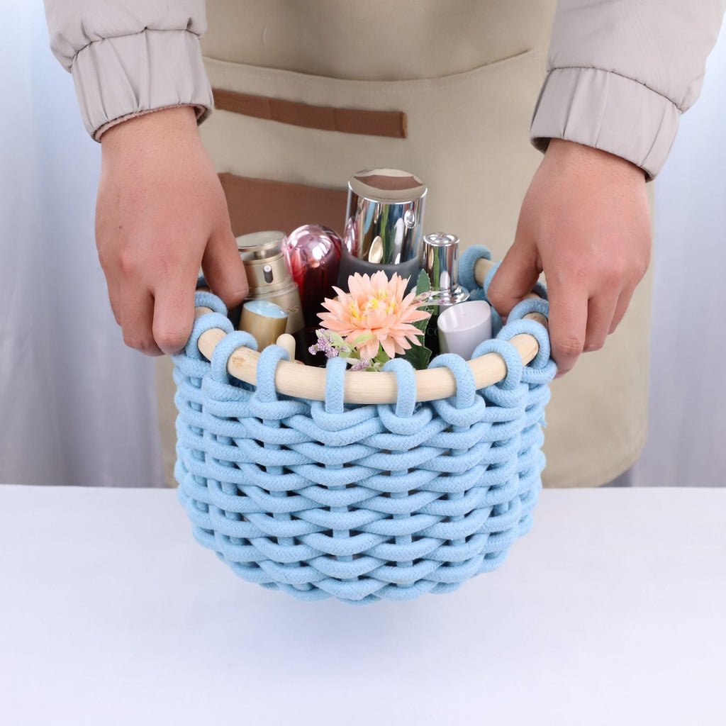 Playful Storage Basket in Animal Design Sky Blue | Kelmera