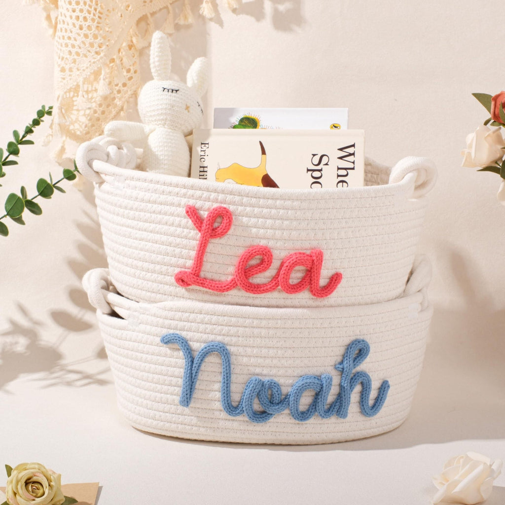Playful Storage Basket in Bunny Design Cotton Textile | Kelmera