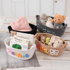 Playful Storage Basket in Bunny Design Cotton Textile | Kelmera