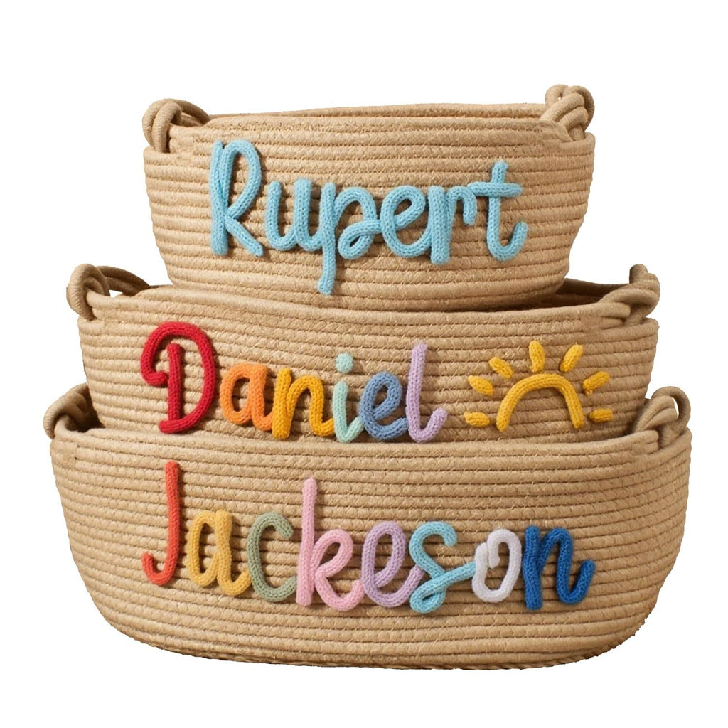 Playful Storage Basket in Bunny Design Cotton Textile | Kelmera