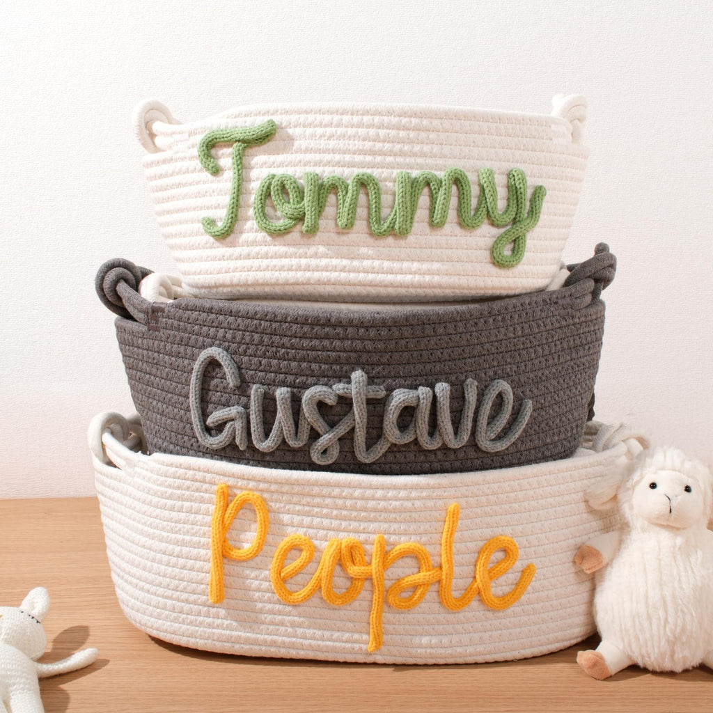 Playful Storage Basket in Bunny Design Cotton Textile | Kelmera