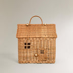 Playful Storage Basket in House Design Soft Textile Handwoven | Kelmera