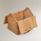Playful Storage Basket in House Design Soft Textile Handwoven | Kelmera