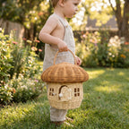 Playful Storage Basket in Mushroom Design Handwoven Handcrafted | Kelmera