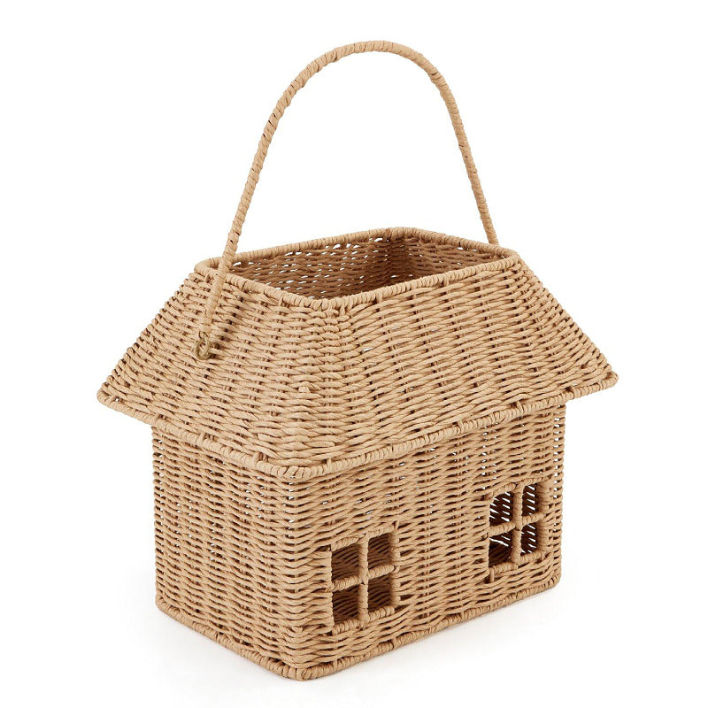 Playful Storage Basket in the Shape of a House Handwoven | Kelmera
