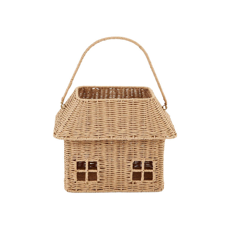 Playful Storage Basket in the Shape of a House Handwoven | Kelmera