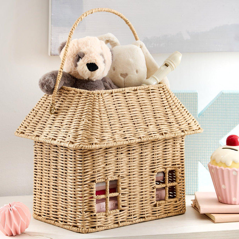 Playful Storage Basket in the Shape of a House Handwoven | Kelmera
