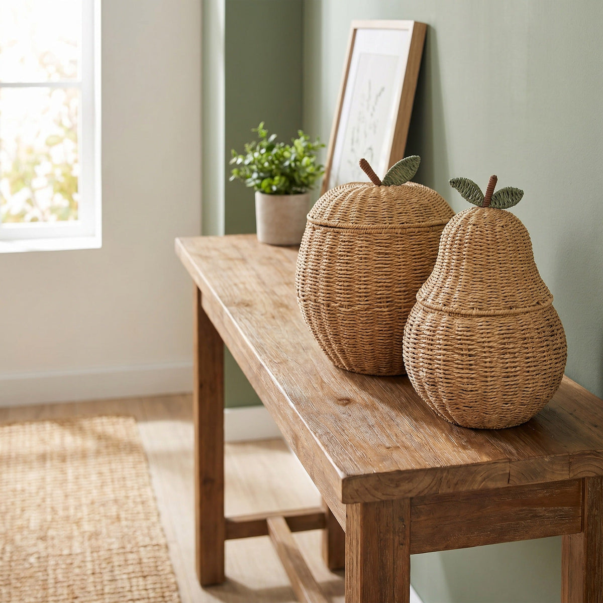 Playful Storage Basket in the Shape of a Pear | Kelmera