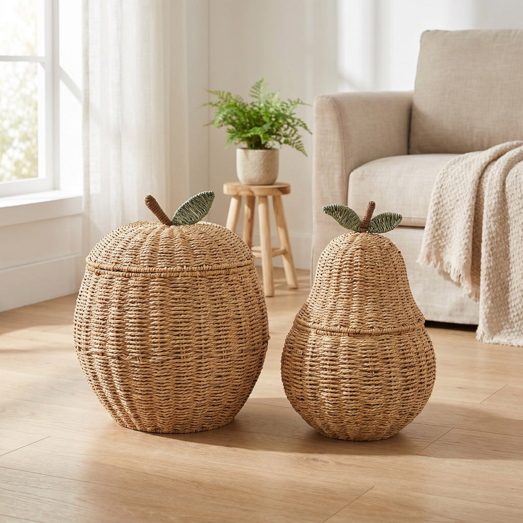 Playful Storage Basket in the Shape of a Pear | Kelmera