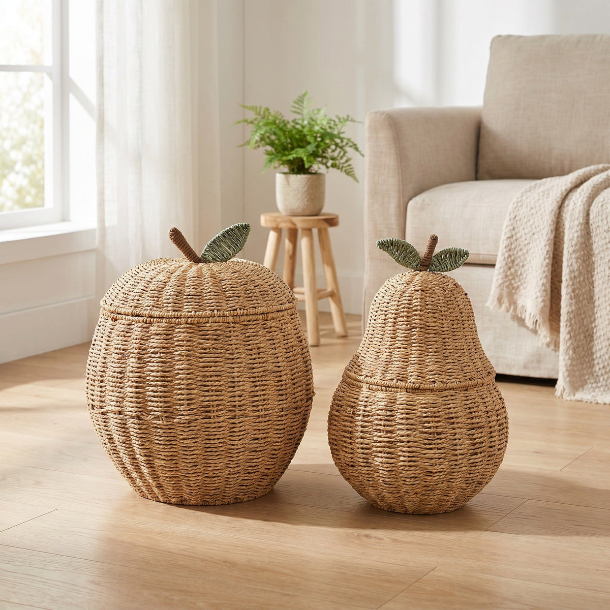 Playful Storage Basket in the Shape of a Pear | Kelmera