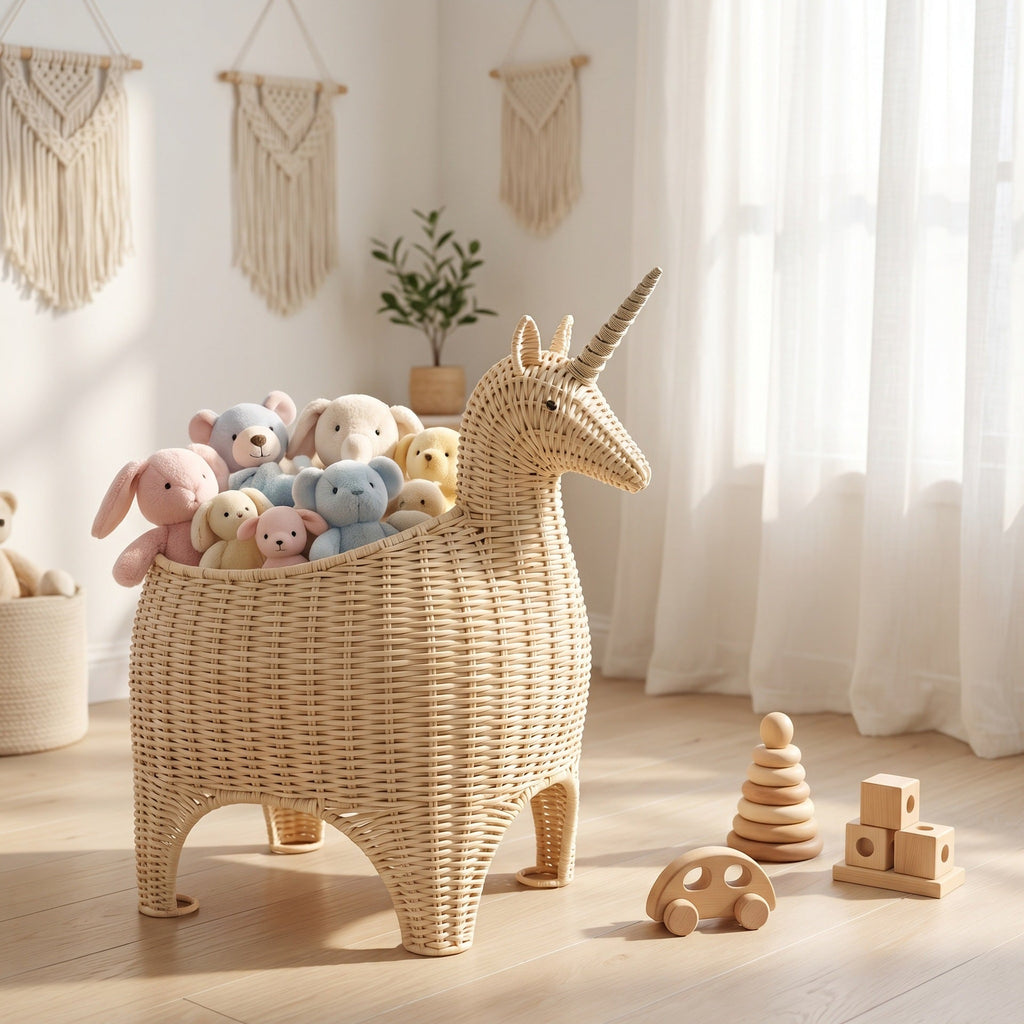 Playful Storage Basket in Unicorn Shape | Kelmera