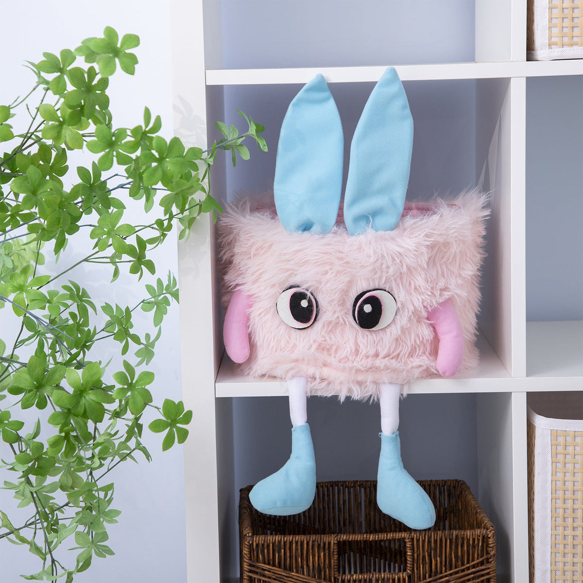 Playful Storage Basket with Animal Motif Soft Textile | Kelmera