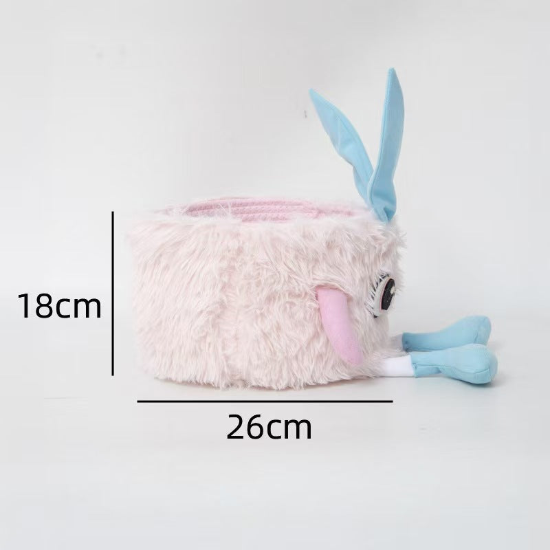 Playful Storage Basket with Animal Motif Soft Textile | Kelmera