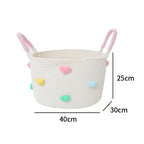 Playful Storage Basket with Heart Pattern | Kelmera