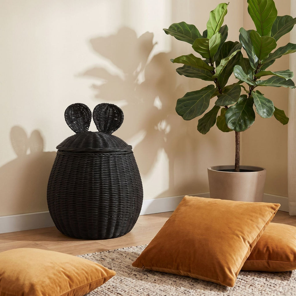 Playful Storage Basket with Lid and Ear Design | Kelmera