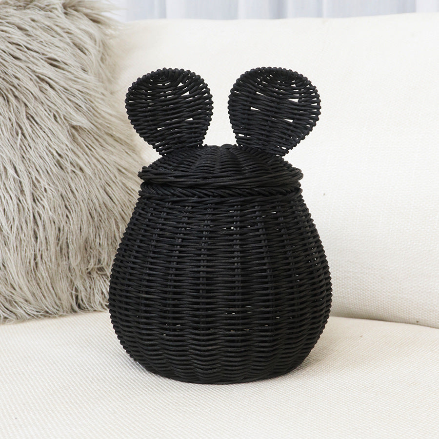 Playful Storage Basket with Lid and Ear Design | Kelmera