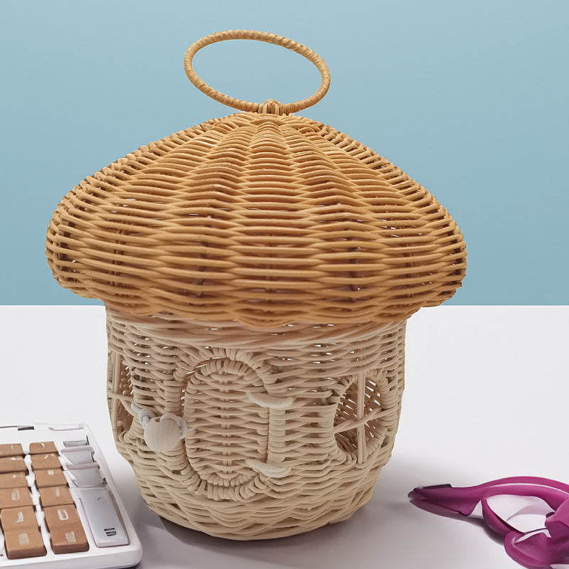 Playful Storage Basket with Mushroom Hat Design | Kelmera