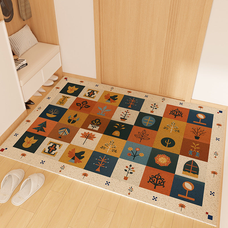 Playful Striped Dog Print Welcome Mat | Kelmera