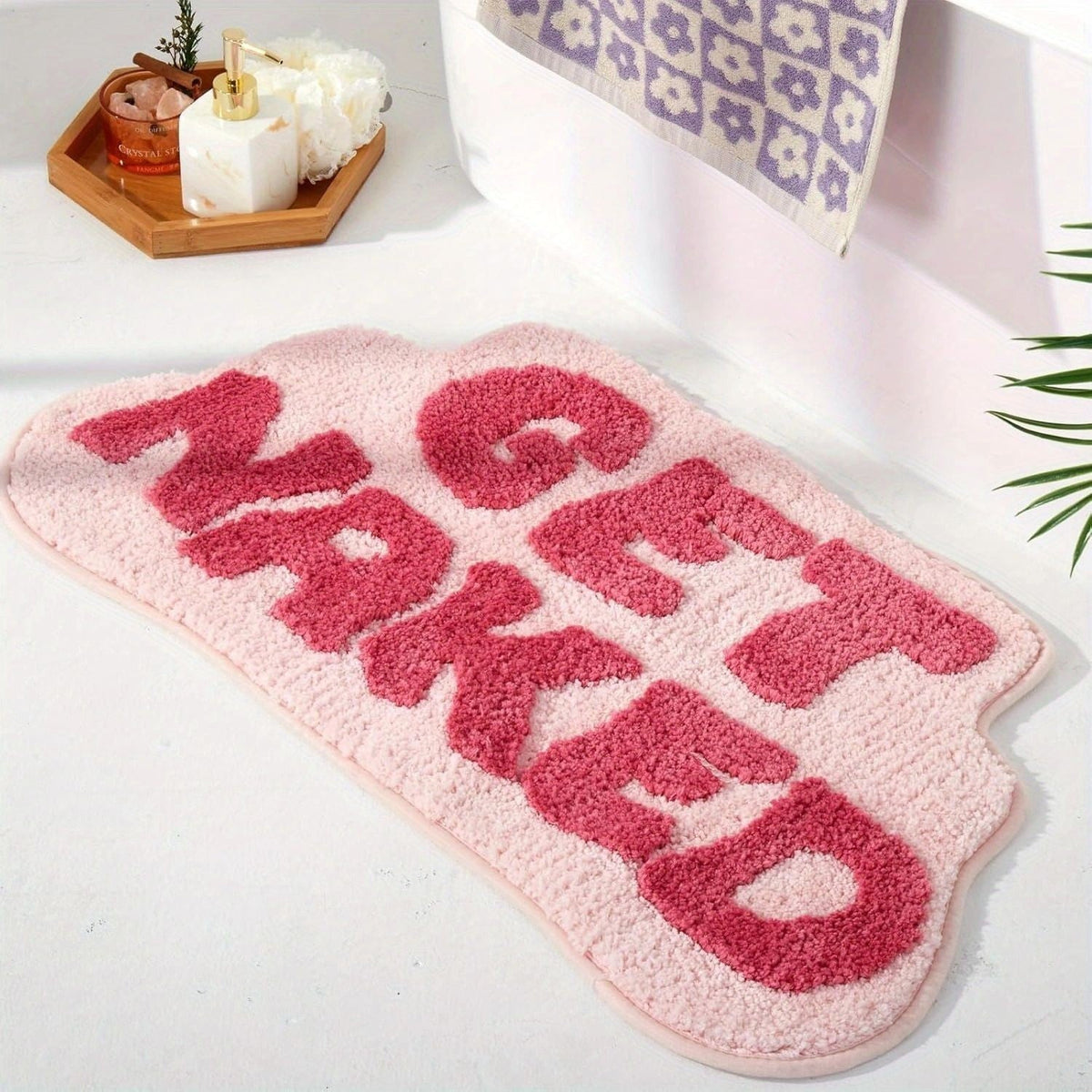 Playful Text Bath Mat | Kelmera