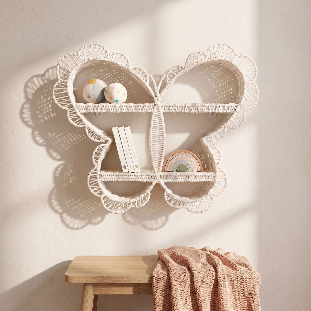 Playful Wall Shelf in Butterfly Design | Kelmera
