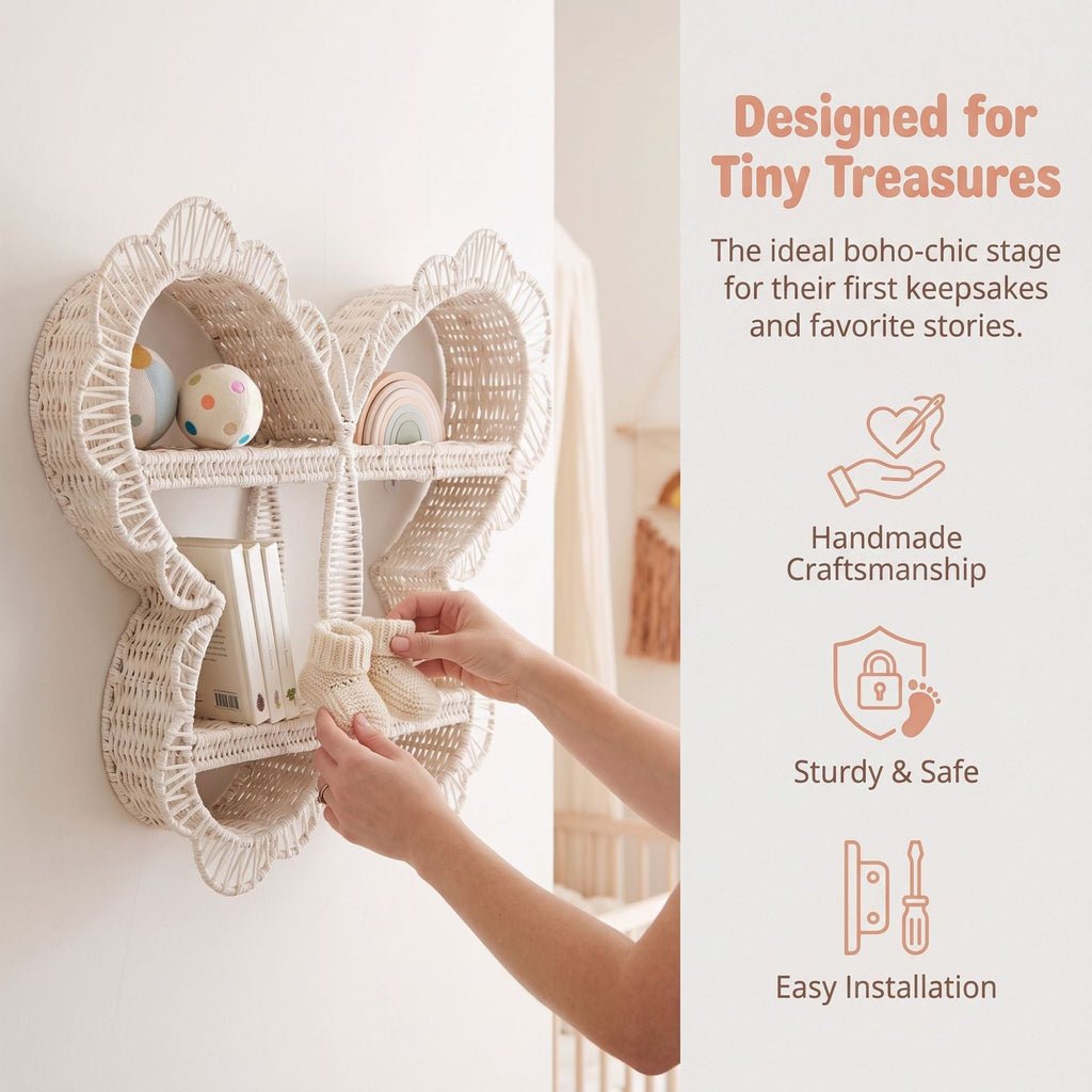 Playful Wall Shelf in Butterfly Design | Kelmera