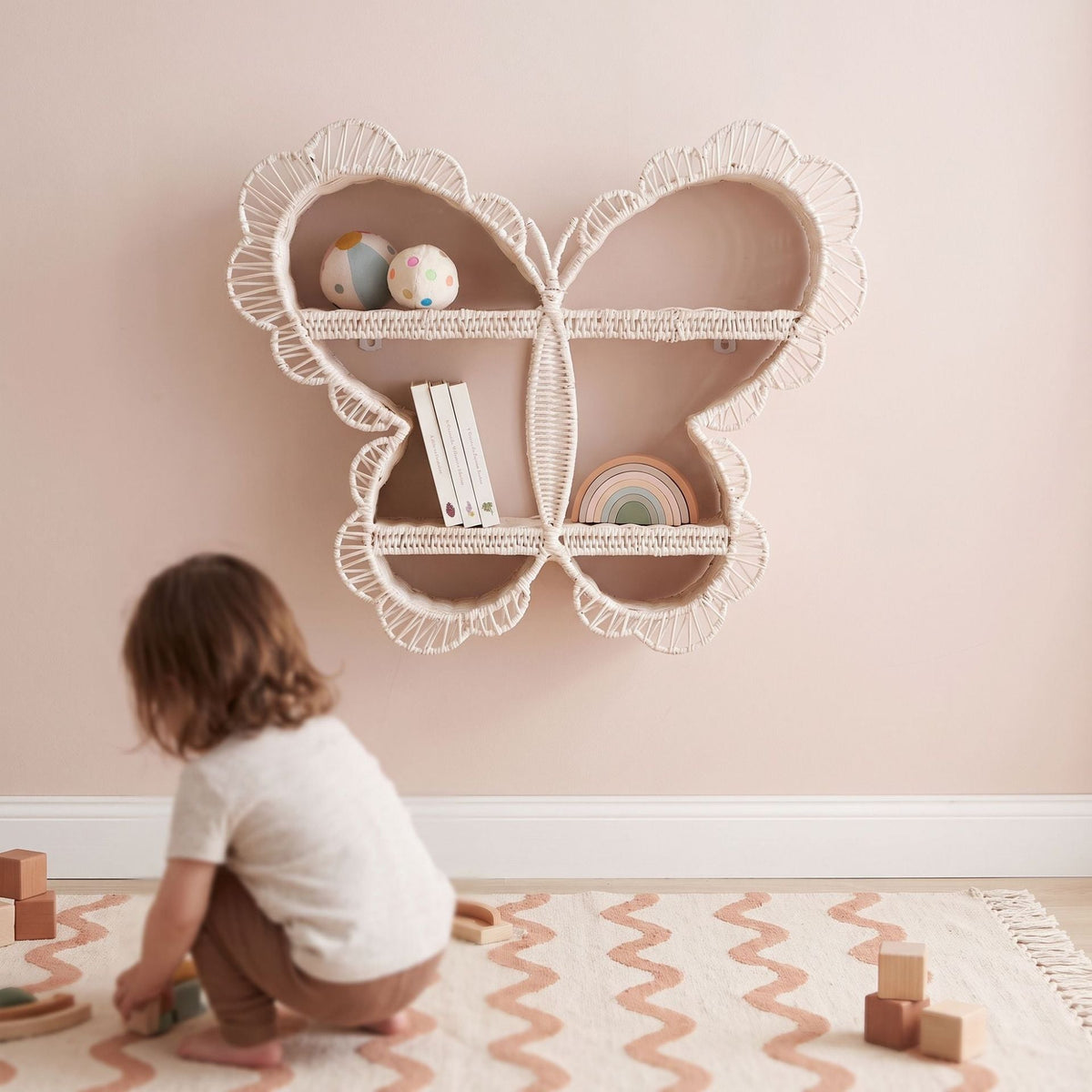 Playful Wall Shelf in Butterfly Design | Kelmera