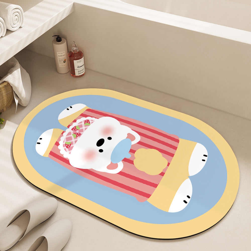Plush Cartoon-Themed Area Mat | Kelmera