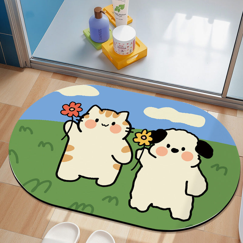 Plush Cartoon-Themed Area Mat | Kelmera