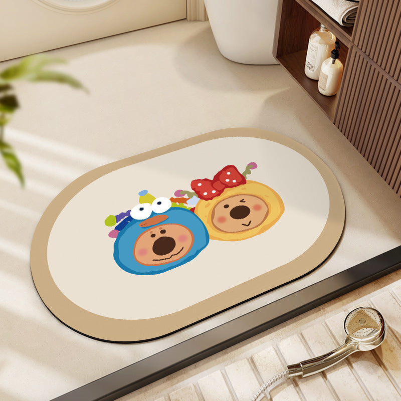 Plush Cartoon-Themed Area Mat | Kelmera