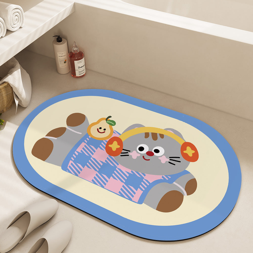 Plush Cartoon-Themed Area Mat | Kelmera