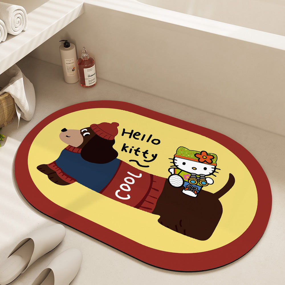Plush Cartoon-Themed Area Mat | Kelmera