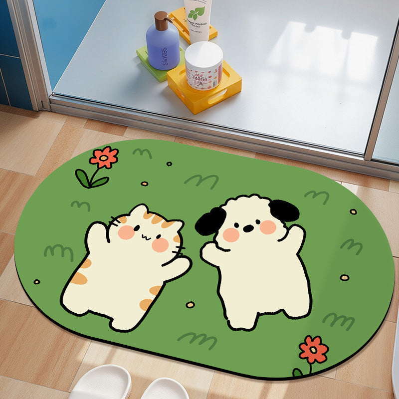 Plush Cartoon-Themed Area Mat | Kelmera