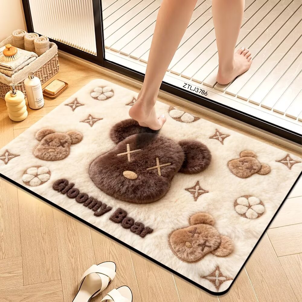 Plush Cartoon Themed Bath Mat Soft Textile Non Slip | Kelmera
