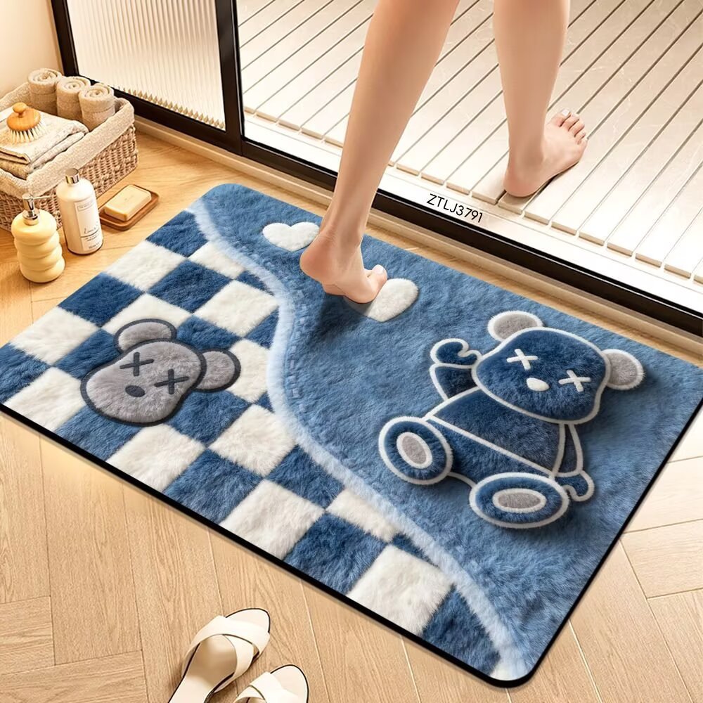 Plush Cartoon Themed Bath Mat Soft Textile Non Slip | Kelmera