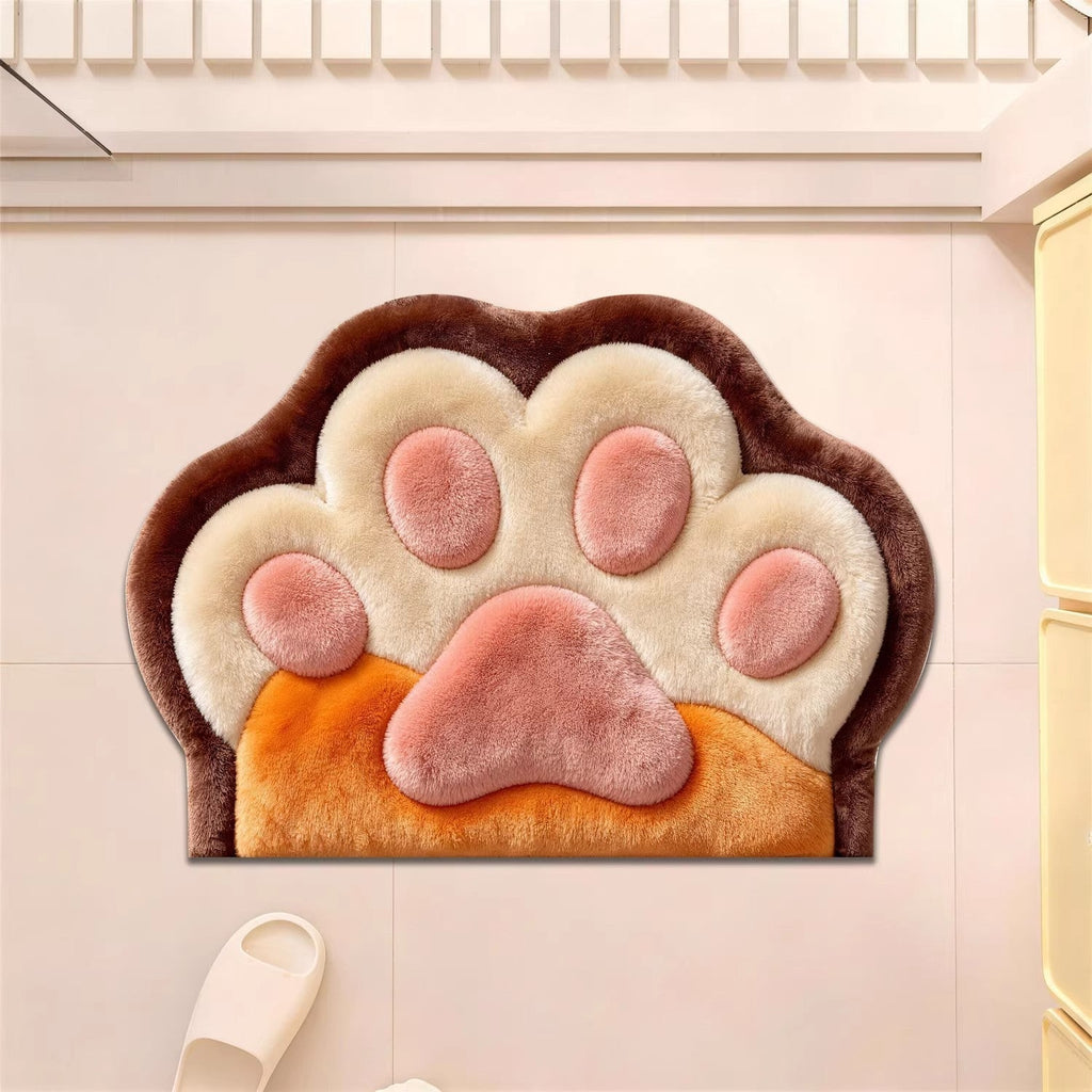 Plush Cat Paws Decorative Bath Mat | Kelmera