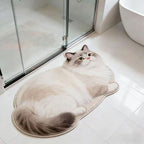 Plush Cat-Shaped Bath Mat | Kelmera