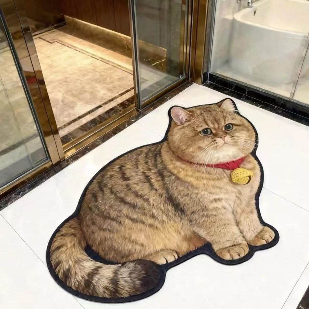Plush Cat-Shaped Bath Mat | Kelmera