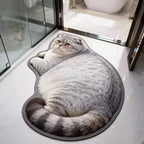 Plush Cat-Shaped Bath Mat | Kelmera