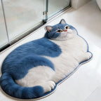 Plush Cat-Shaped Bath Mat | Kelmera