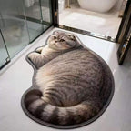 Plush Cat-Shaped Bath Mat | Kelmera
