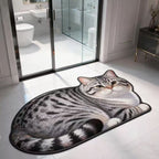 Plush Cat-Shaped Bath Mat | Kelmera