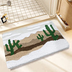 Plush Wave-Pattern Bathroom Mat | Kelmera