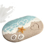 Plush Wave-Pattern Bathroom Mat | Kelmera