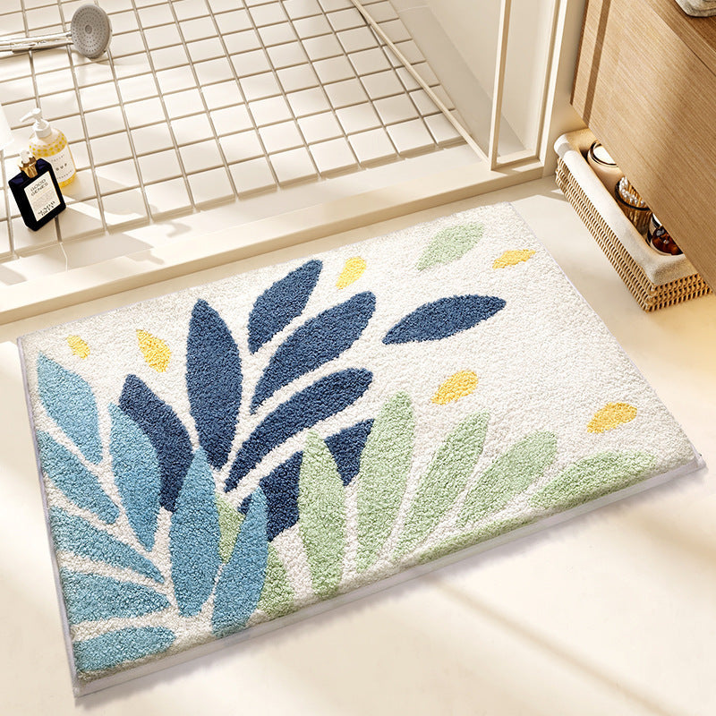 Plush Wave-Pattern Bathroom Mat | Kelmera